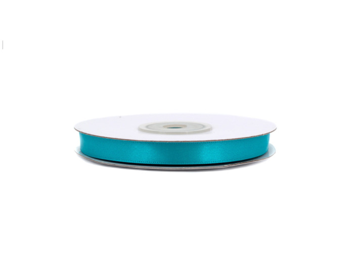 Ruban satin double face 10 mm de large 20 metres de long turquoise