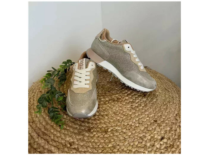 R458- Sneakers Moow bi-matière ( T36-T41) (doré)