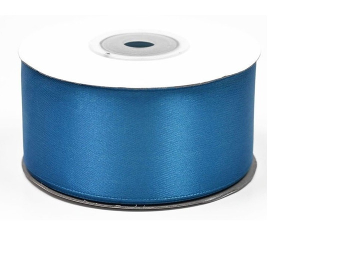 Ruban satin 38 mm de large bobine de 25 m bleu navy ref 366