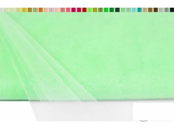 Tulle souple et fin en 150 cm de large et 10 metres de long Mint
