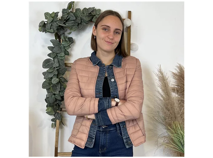 M252- Doudoune (36-T42) (rose poudré)