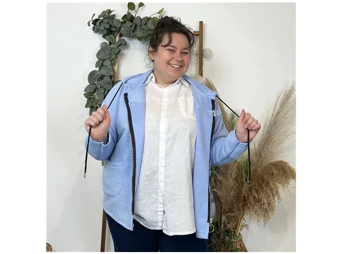 K552- Veste demi-saison (Tu) 🇮🇹 (bleu ciel)