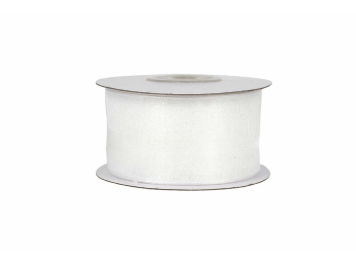 Ruban organza38 mm de large bobine de 25 metres de long blanc
