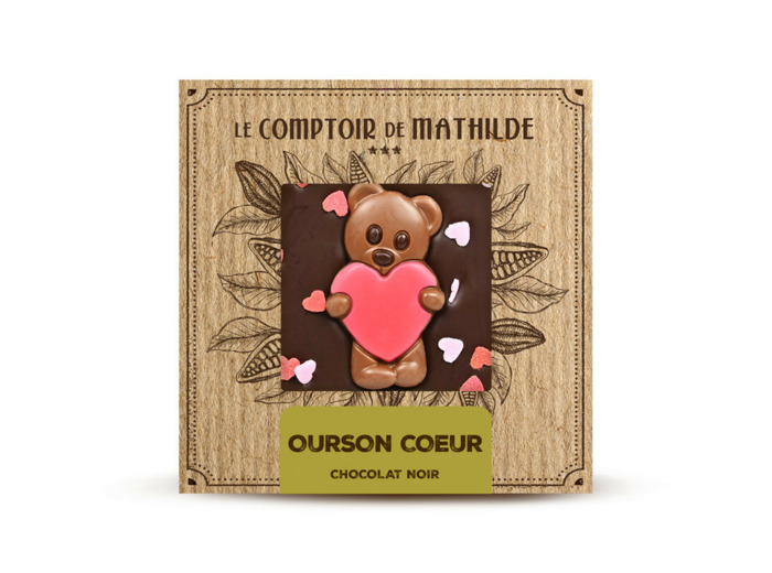 Tablette Cœur - Chocolat noir