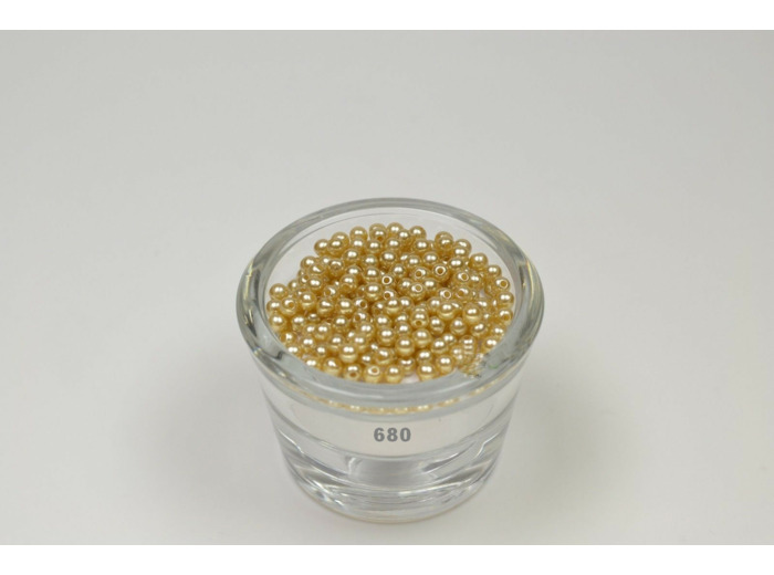 Sachet de 200 petites perles en plastique 4 mm de diametre dore 686