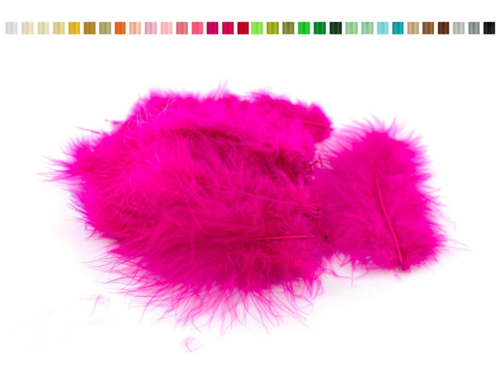 Plumes marabout moelleuse d'environ 10 cm x20 framboise 183