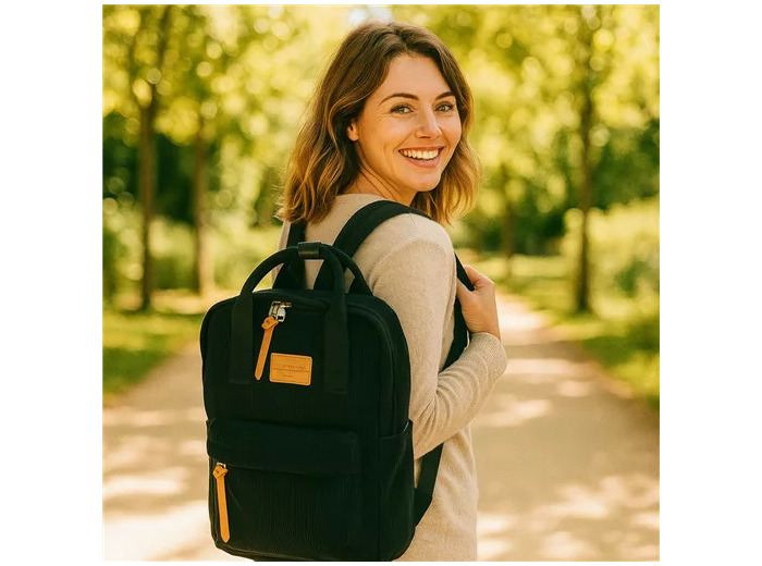 P399- Sac à dos "Velour" Flora & Co (noir)