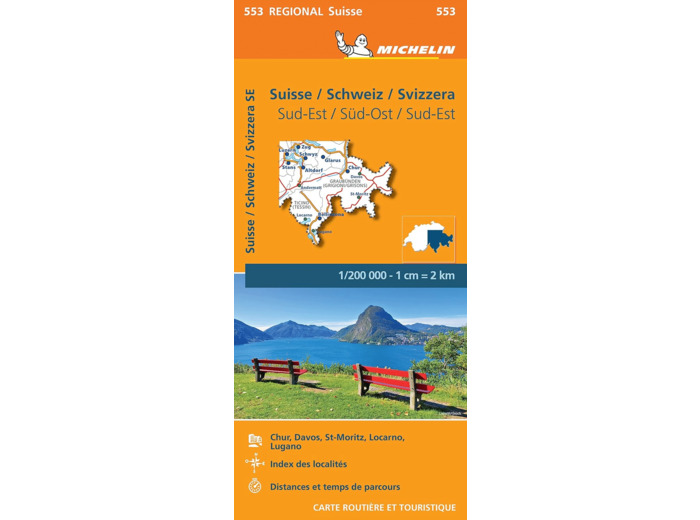 CARTE REGIONALE SUISSE / SCHWEIZ / SVIZZERA - SUD-EST / SUD-OST / SUD-EST