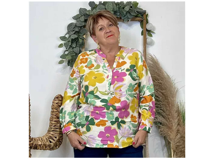 Z101- Blouse « Christy "Seventies" (T44-T52) (vert brésil)