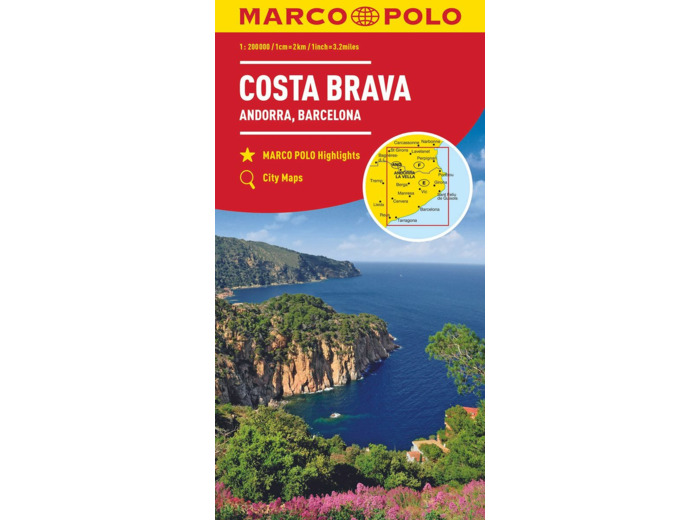 COSTA BRAVA : ANDORRE, BARCELONE 1 : 200 000
