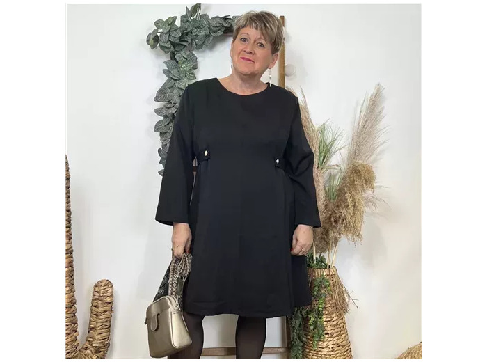 K689- Robe Christy (T44-T52) (noir)