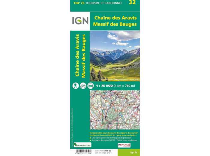 TOP75032 CHAINE DES ARAVIS MASSIF DES BAUGES