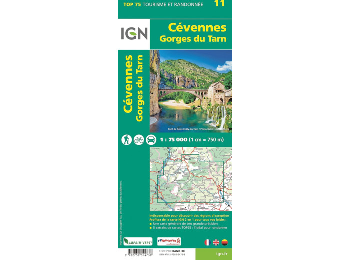 TOP75011 CEVENNES GORGES DU TARN