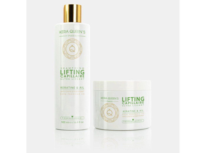 Gamme Lifting Kératine et Ail - Shampoing 500ml + Soin 500ml