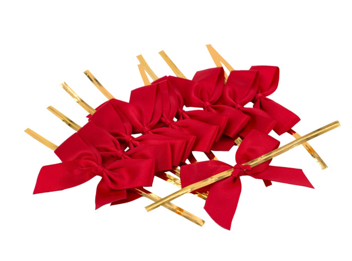 Noeuds en satin 5cm, 10 pièces Rouge