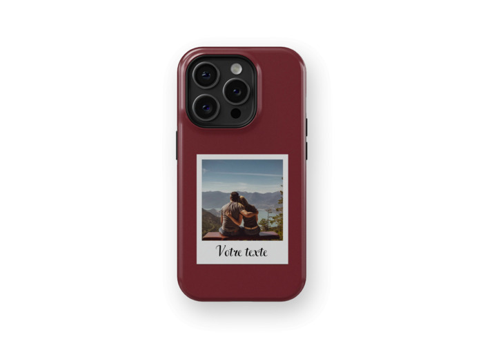 Polaroid Moments - Dark Red | Coque de téléphone 3D 2en1 Ultra-résistante