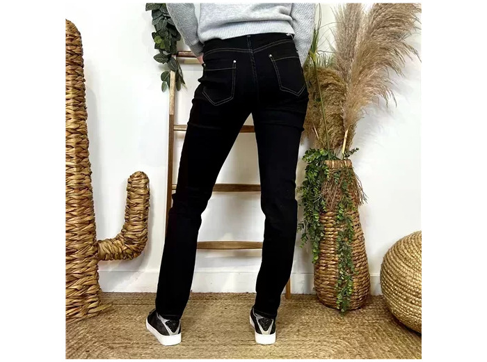 O162- Jean coupe Slim (T34-T44) (noir)