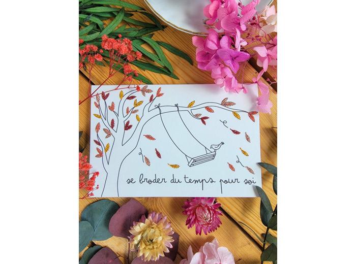 Carte à broder - Se broder du temps pour soi