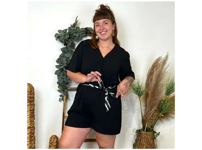 K971- Combi-short uni Maëlle (T40-T48) (noir)