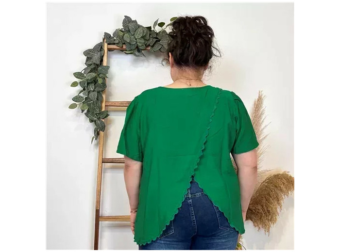 K357- Blouse «By One» (T40-T48) (vert brésil)