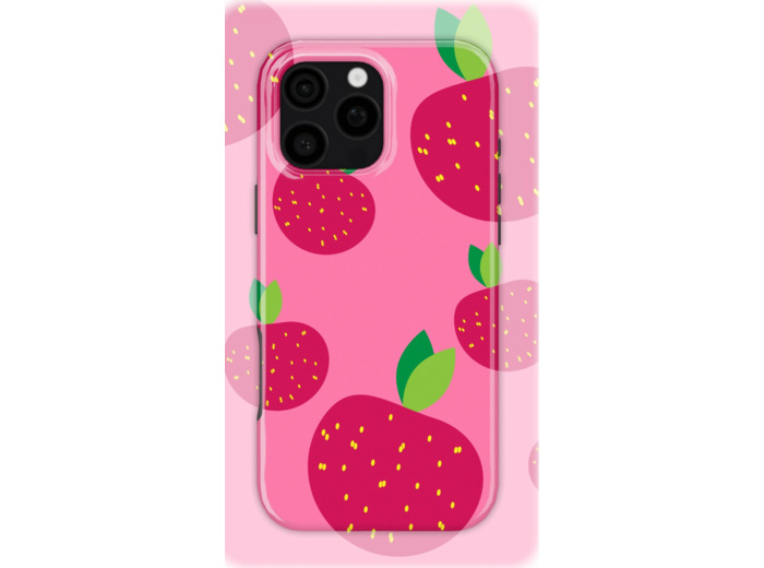 Strawberry Dreamscape | Coque de téléphone 3D 2en1 Ultra-résistante