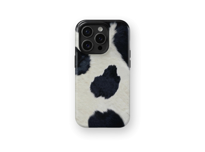 Cowhide Chic | Coque de téléphone 3D 2en1 Ultra-résistante