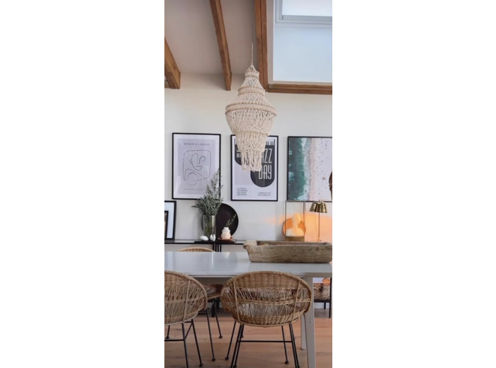 Luminaire coquillages xxl