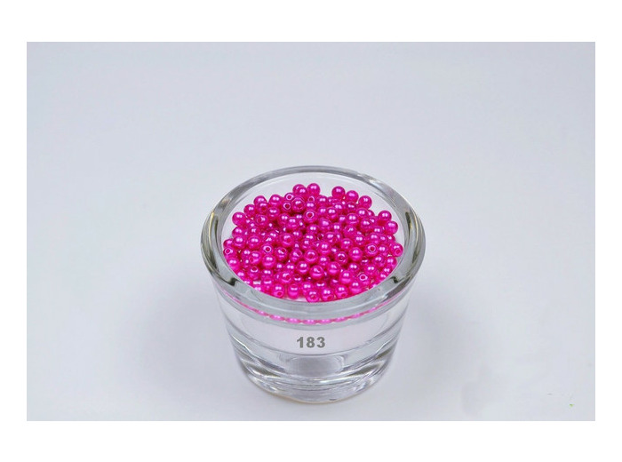 Sachet de 200 petites perles en plastique 4 mm de diametre framboise 183