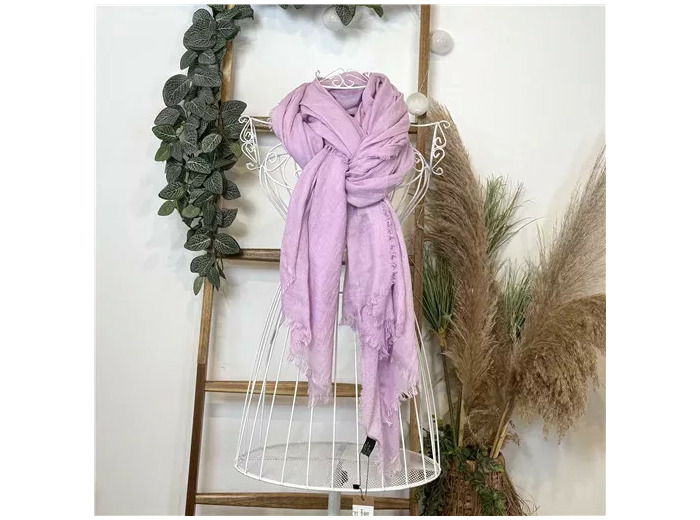 Y520- Foulard uni large (lilas)