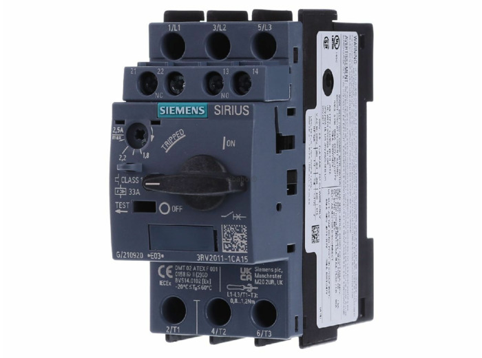 Siemens - Disjoncteur de protection moteur 2,5A - 3RV2011-1CA15