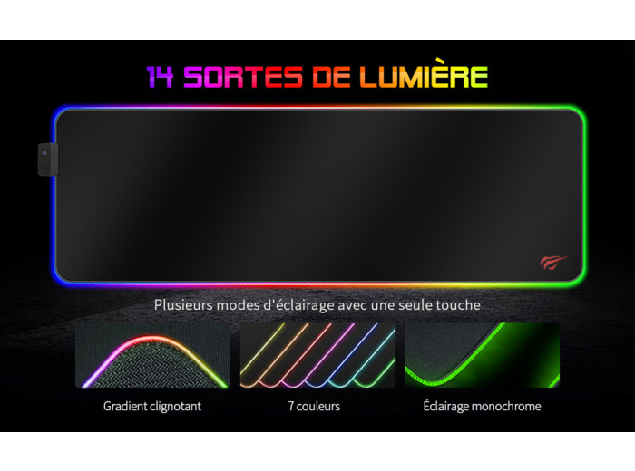 Tapis de souris Gaming Led 25X35cm
