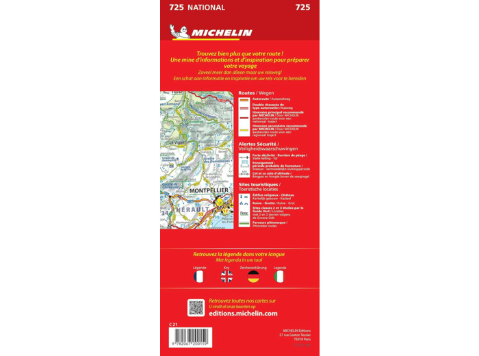 CARTE NATIONALE FRANCE SUD / FRANKRIJK ZUID