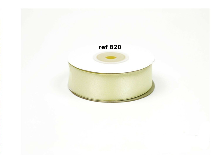 Ruban satin creme 820 largeur 25 mm