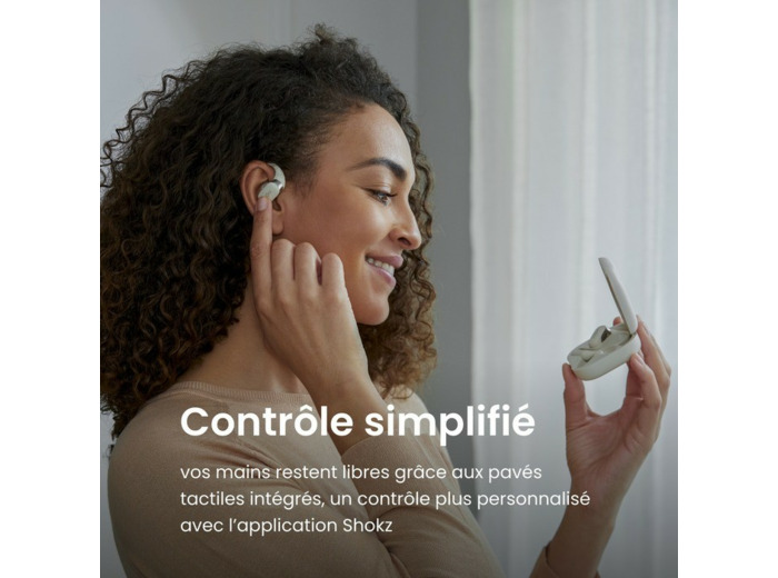 SHOKZ OpenFit - Ecouteurs bluetooth TWS à conduction osseuse