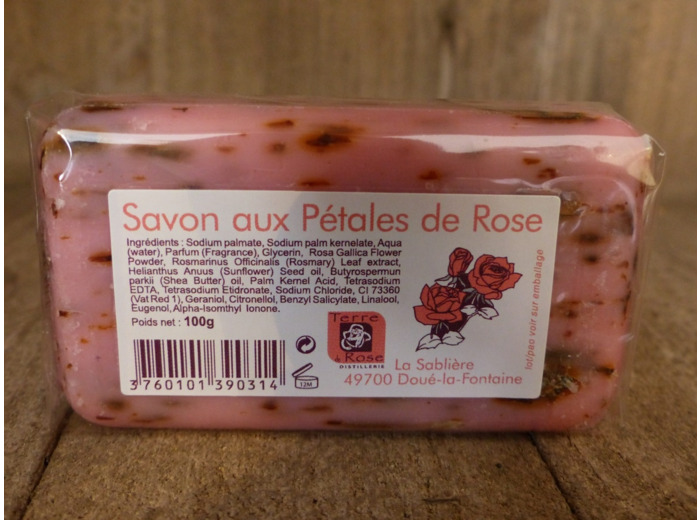 Savon aux pétales de rose  (100g)