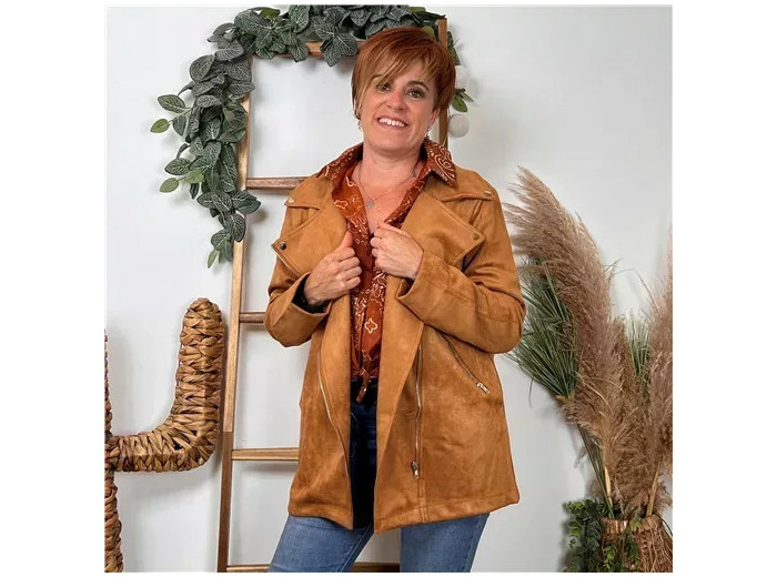 K078- Veste Suédine (T36-T40 T42) (camel)