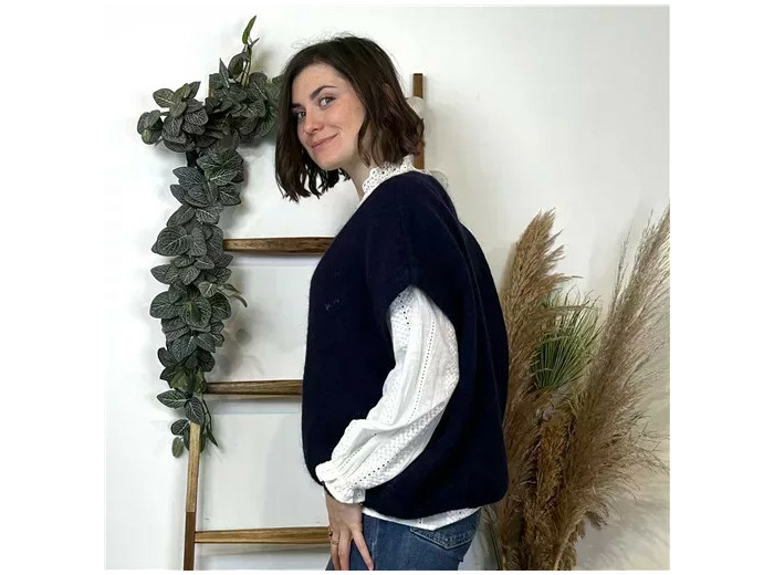 K133- Pull Mohair (Tu) 🇮🇹 (marine)