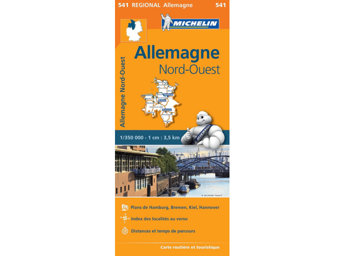 CARTE REGIONALE ALLEMAGNE NORD-OUEST
