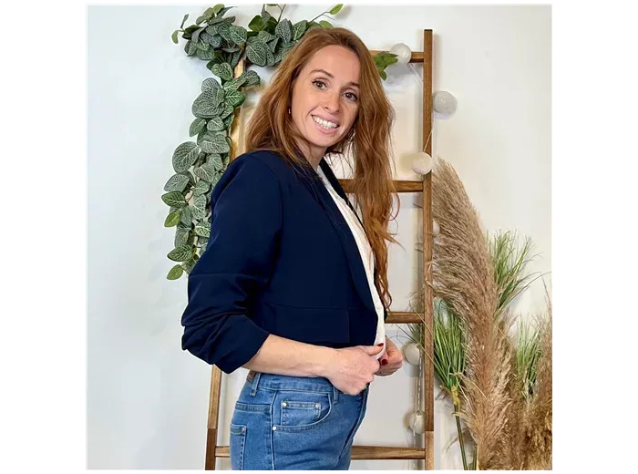 k547- Veste Blazer courte (Tu) (marine)