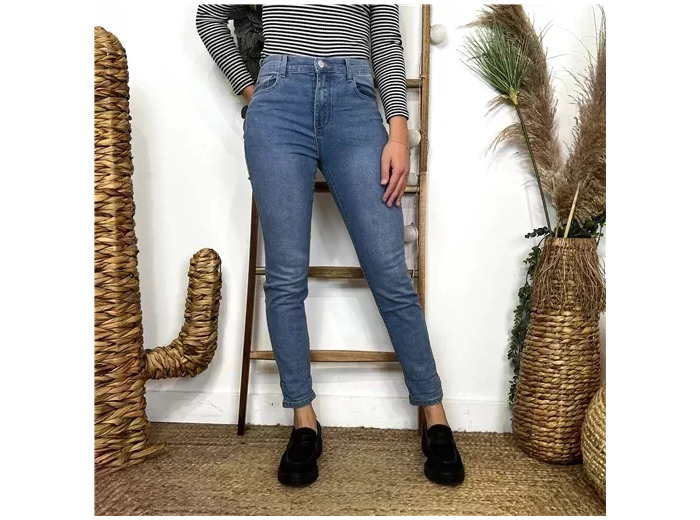 O134- Jean 7/8ème Voggo (T34-T44) (denim clair)