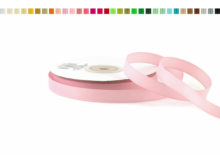 Ruban gros grain 10 mm de large bobine de 25 metres de long vieux rose