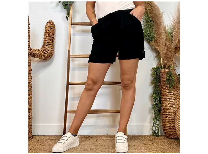 L782- Short en coton (T38-T46) (noir)