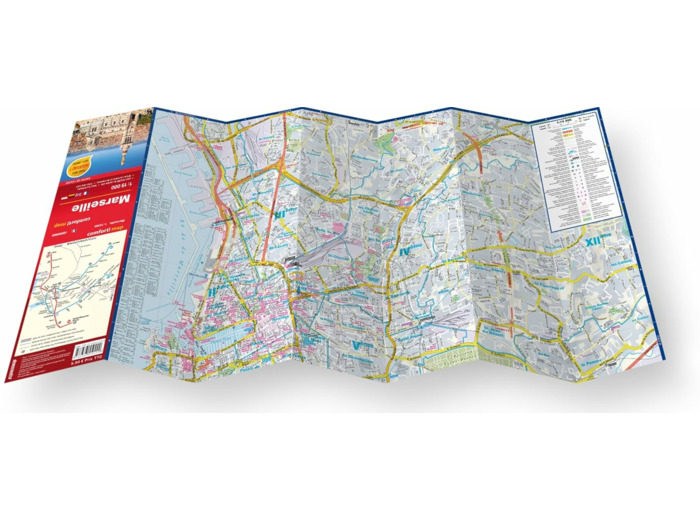 MARSEILLE 1/15.000 (CARTE LAMINEE FORMAT POCHE - PLAN DE VILLE)