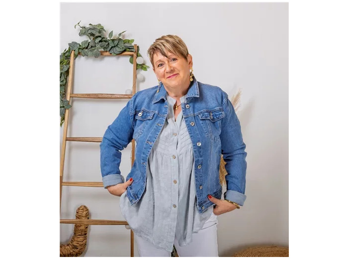 K338- Veste Jean Voggo (T40-T48) (denim)