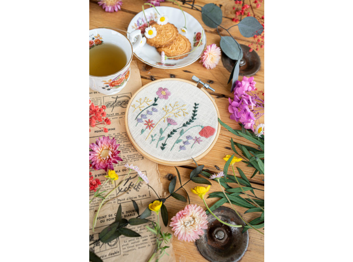 Patron Broderie Fleurs "Fleurs des Champs" - PDF à imprimer