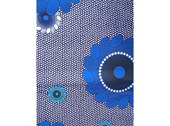 TISSU WAX AFRICAIN COTON BLEU