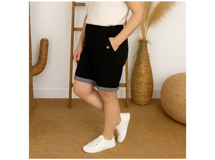 T544- Short JST Biais (T38-T52) (noir)