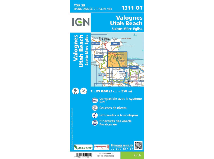 1311OT VALOGNES, STE-MERE-EGLISE UTAH BEACH / RECTO