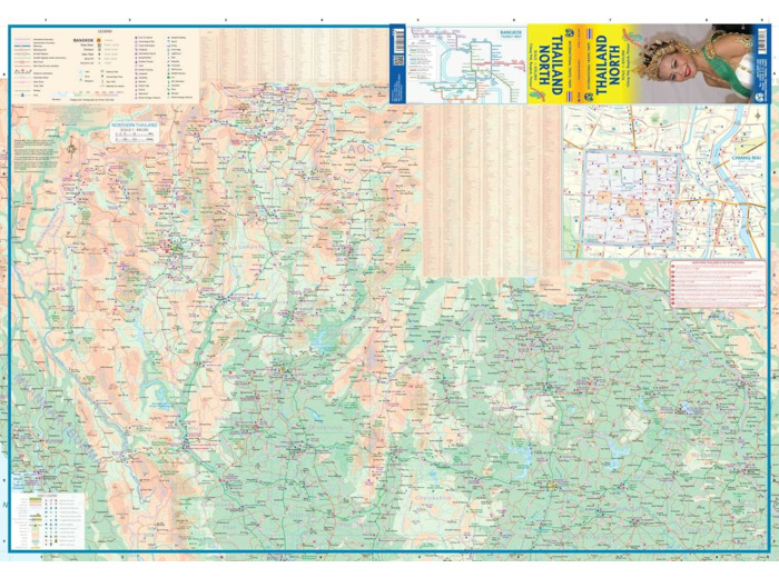 THAILAND NORTH 1:830 000 WATERPROOF MAP