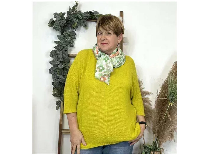 Z163- Pull Nid d'Abeille (Gt)  🇮🇹 (jaune)